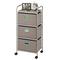 Honey Can Do 3-Drawer Gray Rolling Fabric Storage Cart